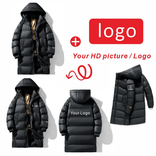 Winter new mid to long style custom logo warm soft windproof waterproof strong heating graphene inner liner