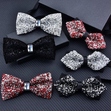 Men Adult Bowtie Shiny Fashion Wedding Party Formal Gift Multicolor Adjust Neck Bow Tie