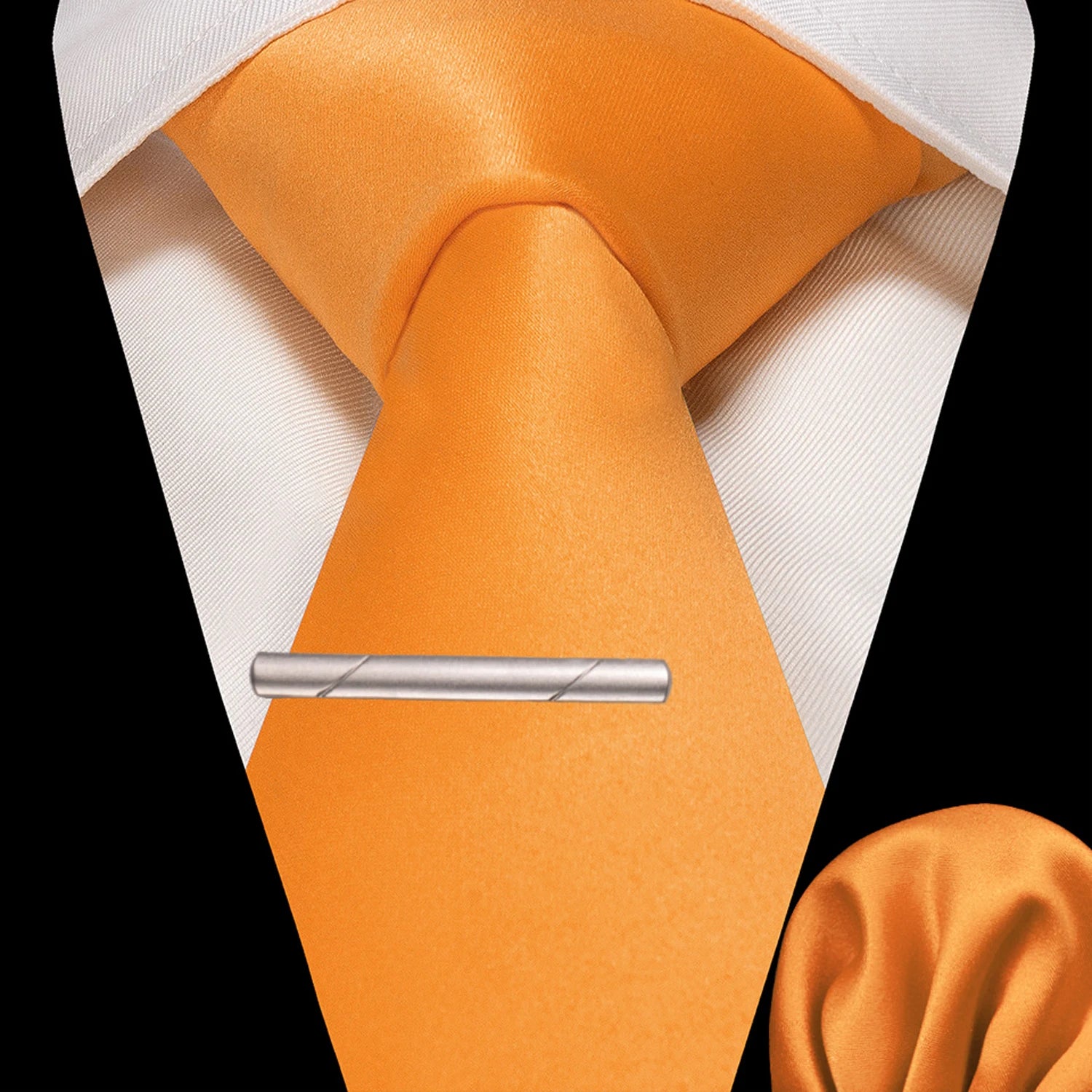 JEMYGINS Solid polyester Men Tie Handkerchief tie clip Set Blue Pink Mint Green Necktie for Wedding Party Business Accessories