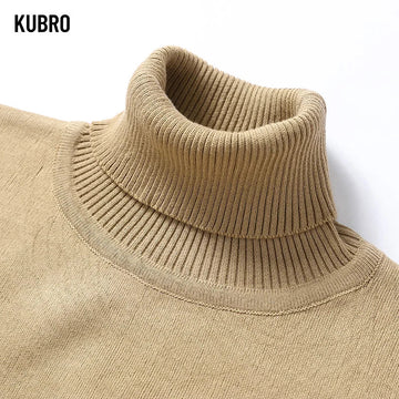 Kubro garantito maglione di dolcevita maschile maschile maschile uomini maglione d'autunno inverno rollneck maglione a maglia calda tieni caldo