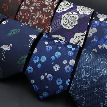 Novelty Ties For Men Women Classic Floral Paisley 8cm Jacquard Necktie Luxurious Suit Tuxedo Accessories Wedding Party Gift