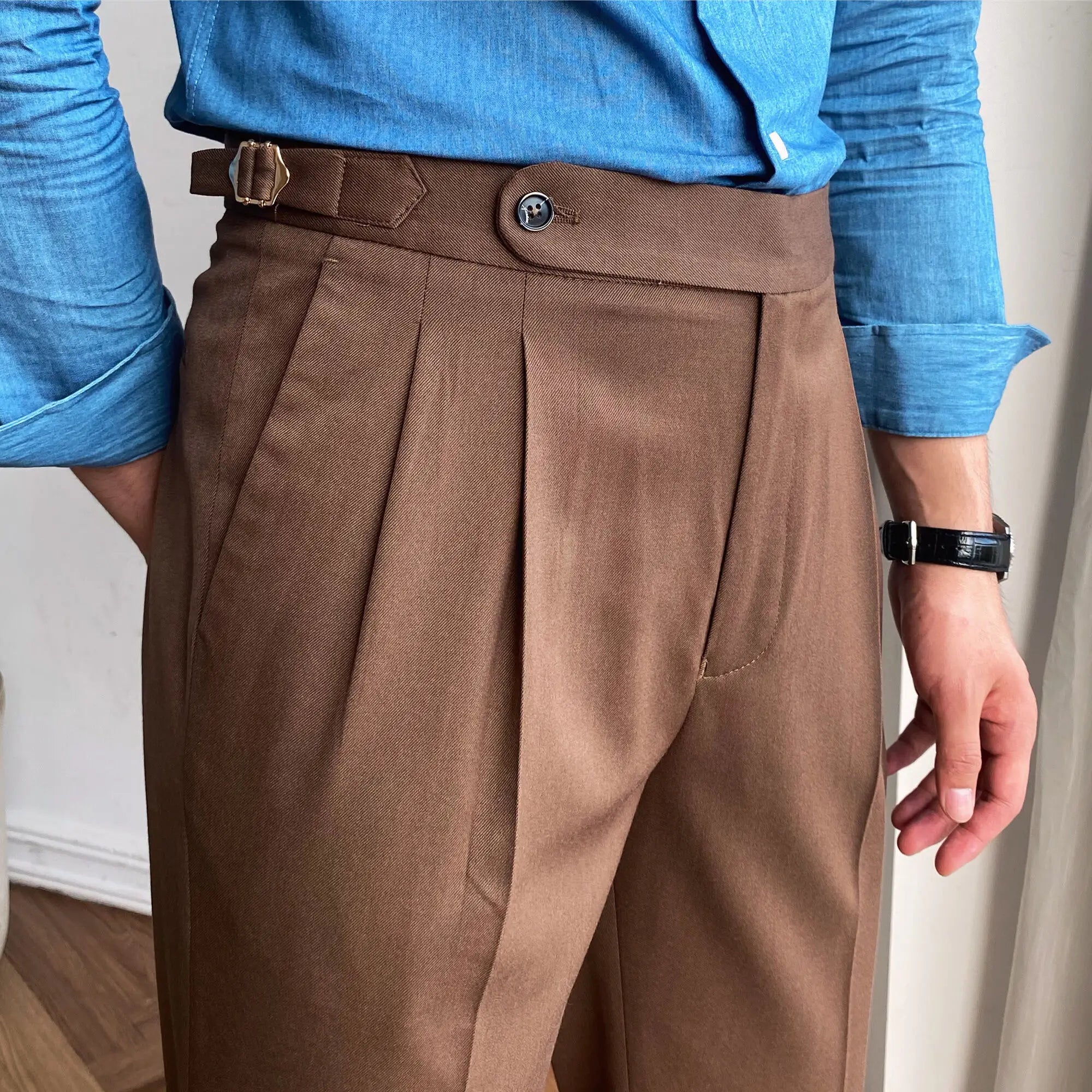 Pantaloni da uomo italiani pantaloni per la caviglia del pantalone della caviglia 2021 Pannelli ad alta aeroga britannici Pantoni sociali Traje Hombre Dress Formal Dress Person