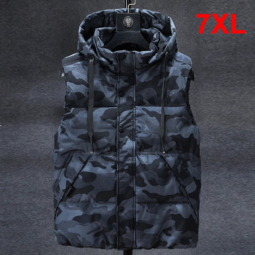Camouflage Vest Men Fashion Sleeveless Jackets 7XL Plus Size Vests Spring Autumn Camo Vests Coat Male Big Size 7XL