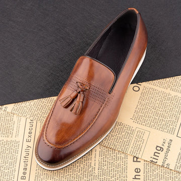 Best-selling Slip on Loafers Genuine Leather Men Shoe British Style Breathable Business Casual Fashion Good Quality Office Shoes