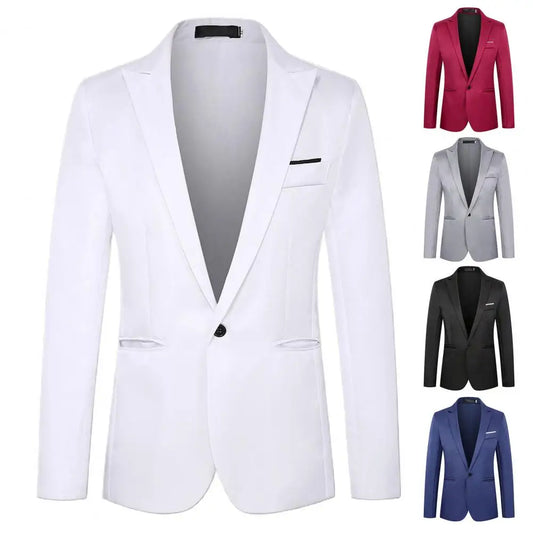 Classic Business Blazer Outwear Unique Cutting Trendy Able Slim Wedding Suit Suit Men Men Blazer All-Match