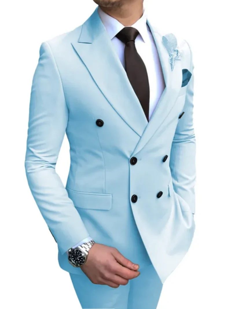 2-piece Business Suit Men's  fitted clothing suit popular party wedding