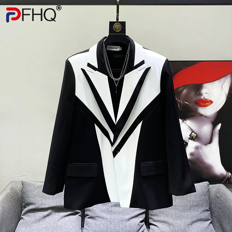 PFHQ Couleur élégant Couleur original Design Men's Casual Cost Coat High Quality Street Elegant Luxury 2023 Veste tendance printemps