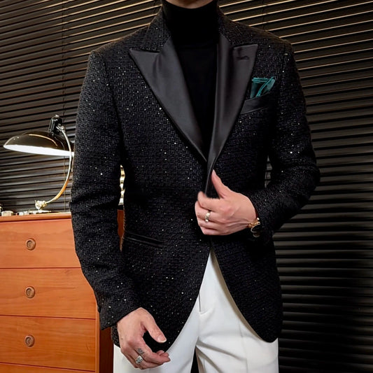 Blazer Men 2024 Fall British Men Blazers Casual Casual Wedding Business Batina Social Jaquetas Homens Terno Tuxedo disfraz