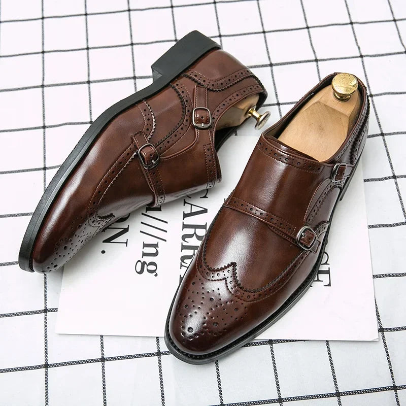 Handmade Men Shoes Sapatos formais de couro vestido de casamento planos de casamento homem escritório luxo masculino respirável oxfords terno sapatos 2024 38-48