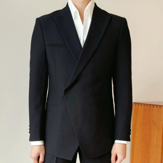 Suit à bouton unique de haute qualité Veste des blazers hommes décontractés hommes slims costume de costume