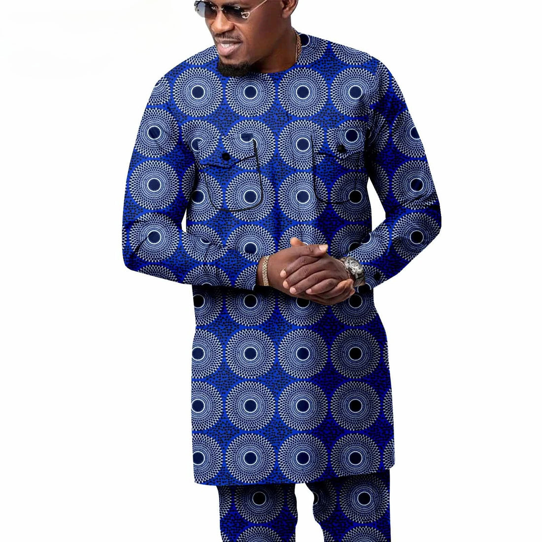 The Latest Men's Suit of 2025 Is A Bestseller. The All-cotton Men's Casual Suit with African Ethnic Prints Is AFRIPRIDE 2416099