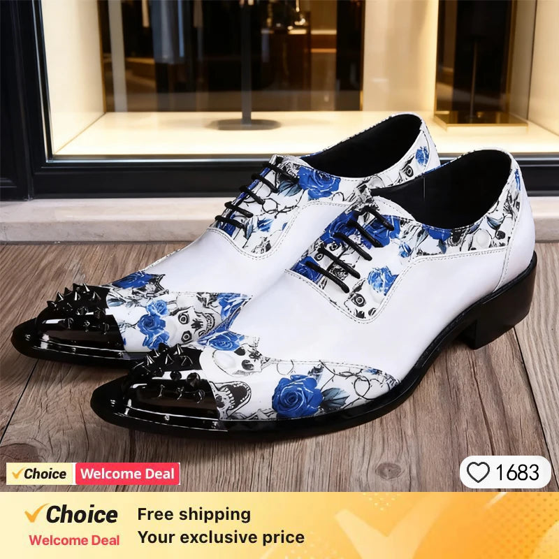 mens classic shoes spiked loafers black red wedding gold toe dress shoes brogue flats slip on shoe lasts