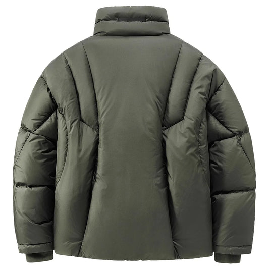 Men's Functional Style Down Jacket Thicken White Duck Down Fluffy Down Coat cold Resistant Warm Down Overcoat for Male