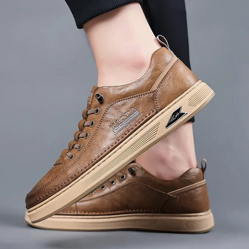 High Quality Skate Shoes Men 2024 Hot Sale Men Casual Walking Shoes Stylish Men's Vulcanize Shoes Genuine Leather Men's Footwear