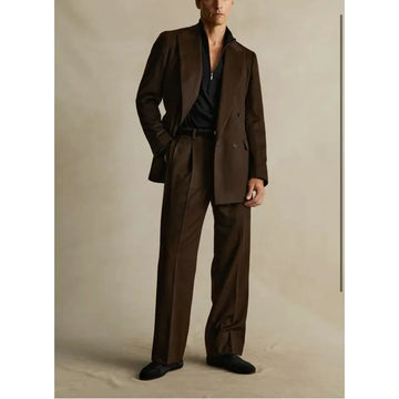 Loose Style 2 Pieces Men's Suit Jacket Pants Business Casual Travel Office Male Clothing 2025 Customized