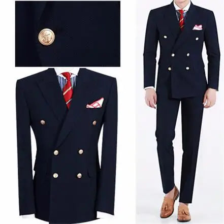 Fashion Lattice Men's Suit Slim Fit Prom Wedding Suits For Men Groom Tuxedo Jacket Pants Set Custom Casual Formal 2 Piece