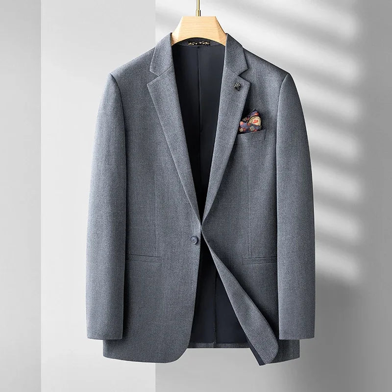 Two-piece High Quality Plus Size (suit + Trousers) Men's Suit Plus Fat Plus Fat Business Formal Wedding Loose Professional  Set