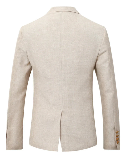 NOVO PROJETO DE LINHA DE LINHA DE LINHA BEIGE para homens 3 peças Prom do casamento formal Slim Fit Jacket Best Man Groom Groom Tuxedos Costume Homme