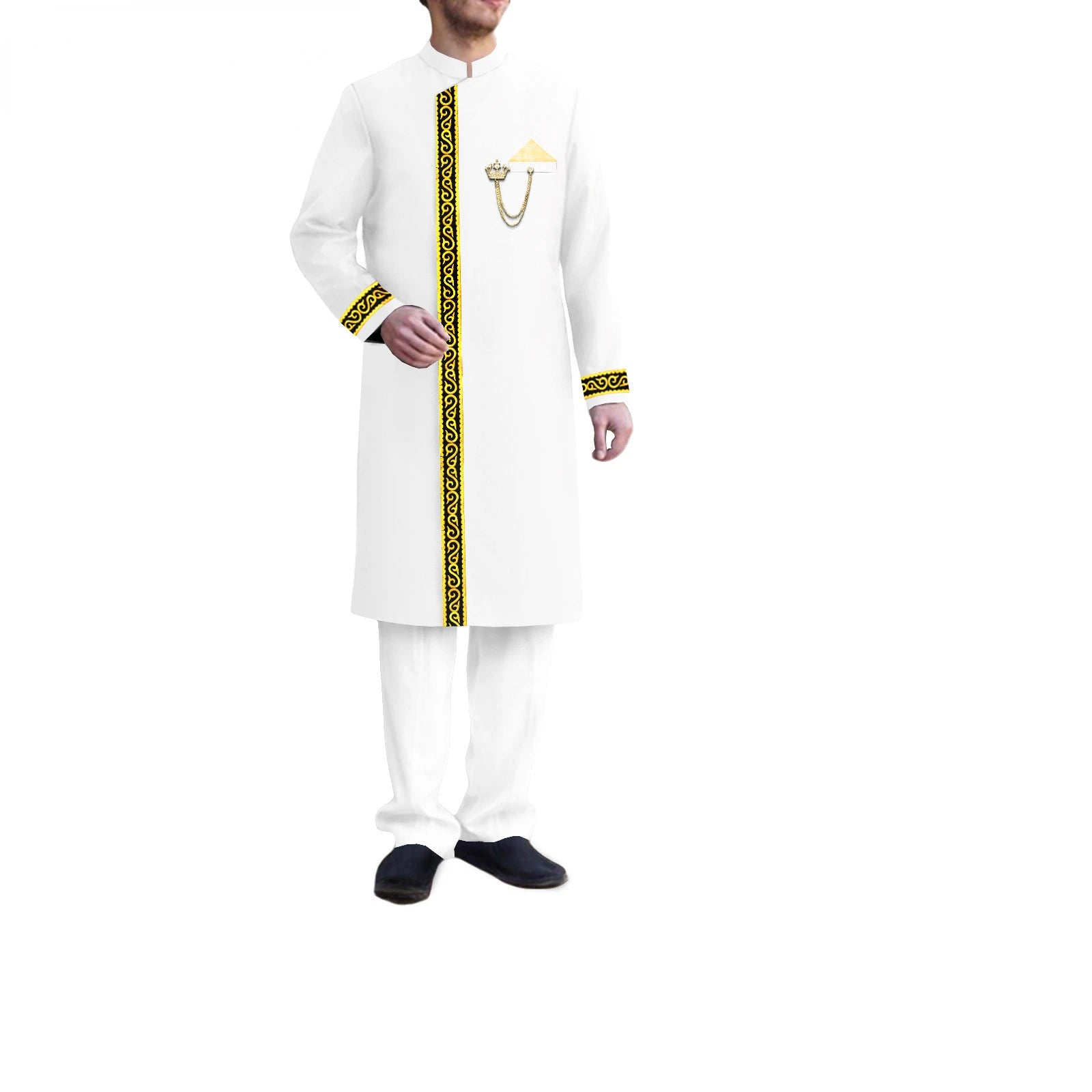 2025 White Luxury Suits for Men Slim Fit Prom Party Wedding Groomsmen Groom Suit Tuxedo 2Pcs Fashion Costume Homme Blazer Pants