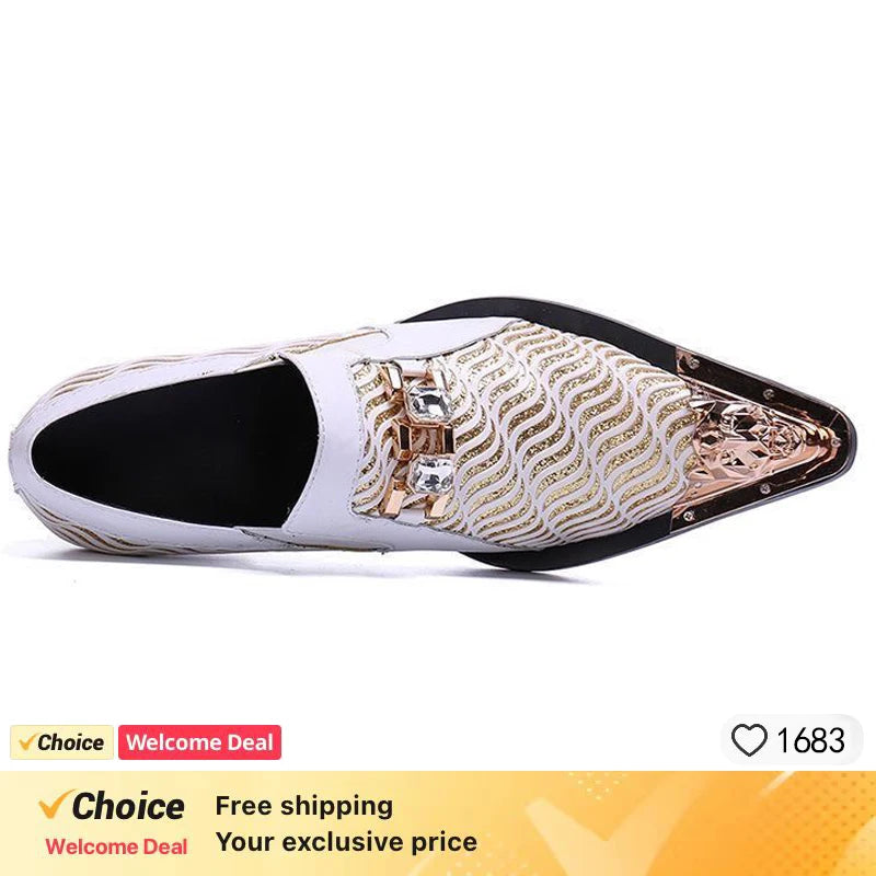 Fashion British Style Pointed Toe Shoes Black White Genuine Leather Party Shoes for Men Business Shoes Oxfords dress man shoes