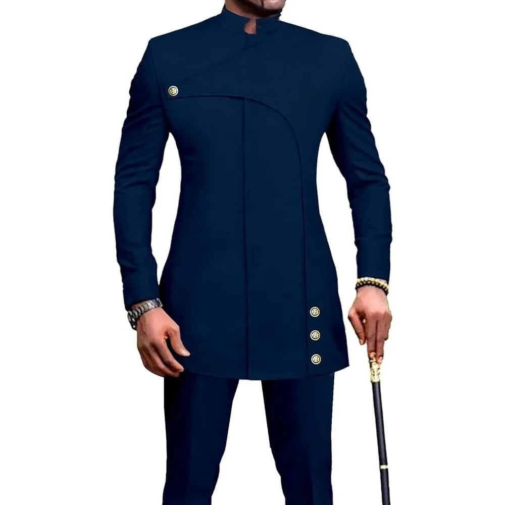 Summer Men's Suit 2 Pieces Jacket Pants Tailor-made Suits For Wedding Business Banquet Travel Blazer Set