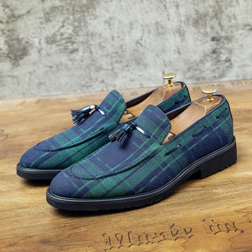 Men Dress Shoes Gentlemen British Style Paty Canvas Wedding Shoes Men Flats Leather Oxfords Formal Shoes Loafers Zapatos Hombre