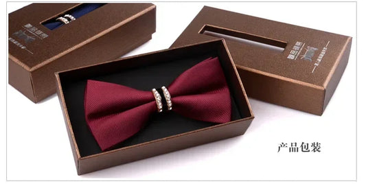 British men's bow tie men's formal wedding tie Korean double-layer groom bow tie tide toddlers