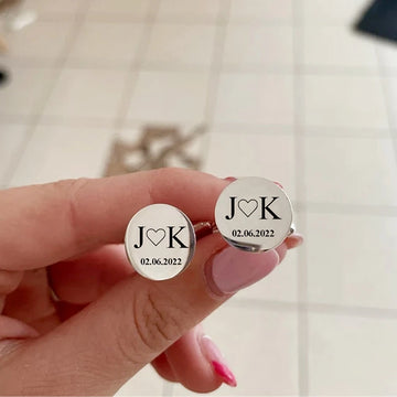 18 estilos personalizados maninks de punhos personalizados Botão de manguito de camisa personalizado jóias de casamento de aço inoxidável