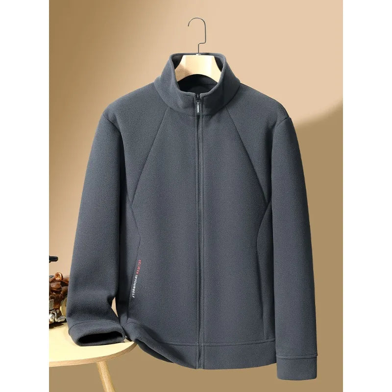 FGKKS 2025 New Men Winter Jacket Brand Thickened Polar Fleece Fashion Basic Outwear Warm Outdoor Male Autumn Jacket Coat