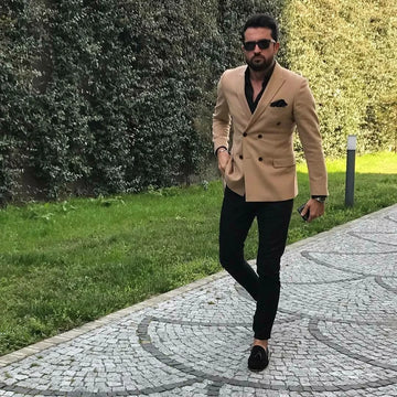Luxury Men Suits 2025 Slim Fit 2 Piece Jacket Pants Groom Wedding Tuxedo Costume Homme Formal Occasion Trajes Para Hombre
