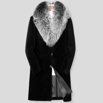 2024  Men's Imitation Fur Liner Winter Warm New Fur One-piece Coat Imitation Mink Fleece Mid-length Fur Coat  Men Jacket