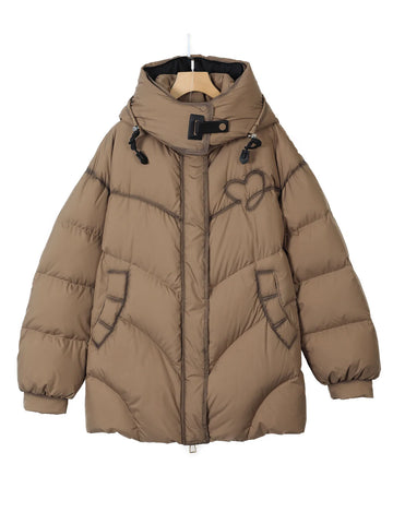 2025 New Maomaokong Luxury Spray color Women's Winter Puffer Coat Vest Brand Warm down Jacket with hood Clothing