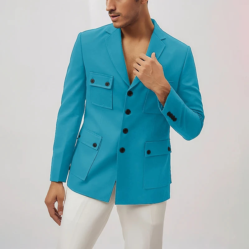 2025 New Style Stylish Men's Suit 2 Pieces Jacket Pants Casual Travel Commute Work Office Male Suits Set