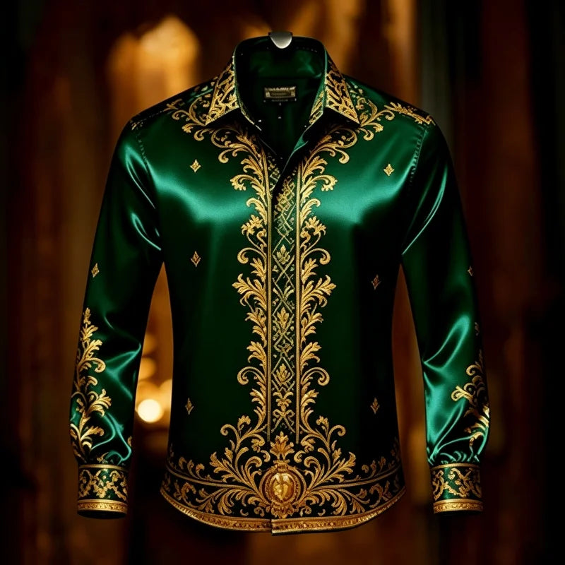 2026 New Men's Personalized Printed Shirt Long Sleeve Casual Business Top Versatile Trendy Men's Comfortable Fabric XS-6XL