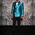 Double Breasted Satin Men's Suit 2 Pieces Social Party Luxury Tuxedo Banquet Custom Boutique Male Clothing