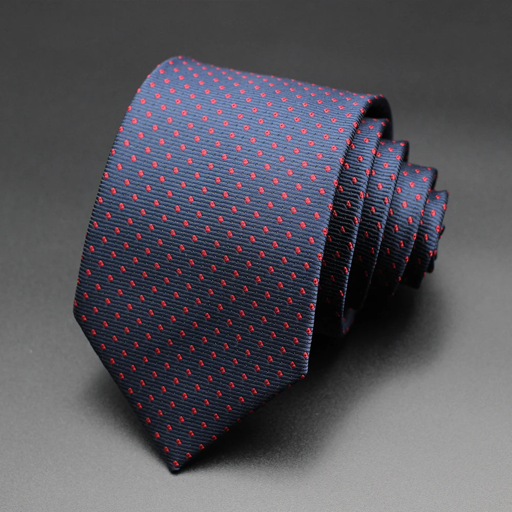 Fashion Casual Blue Red Yellow Floral Polka Dot Necktie For Men Business Gift Wedding formal Neck Ties Accessories