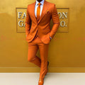 3 Pieces Men's Suit Fashion Business Gentleman Slim Solid Color Professional Chic Outfits Wedding Groom Best Man Blazer Set