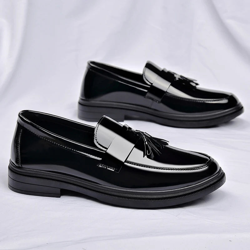 Retro Genuine Men's Wedding Cloth Luxury Oxford Shoes Handmade Quality 2025 New Fashion Black Men's Formal Professional Social Shoes