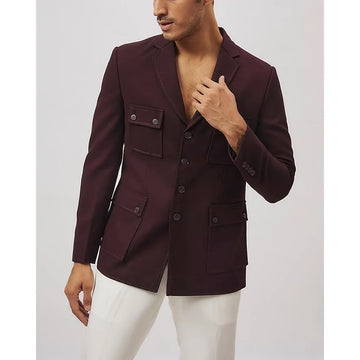 2025 New Style Stylish Men's Suit 2 Pieces Jacket Pants Casual Travel Commute Work Office Male Suits Set