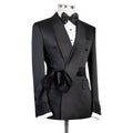 Formal Men Suit Jacket With Belt Single 1 Piece Slim Fit Male Blazer With Double Breasted Fashion Wedding Suit Coat 2025