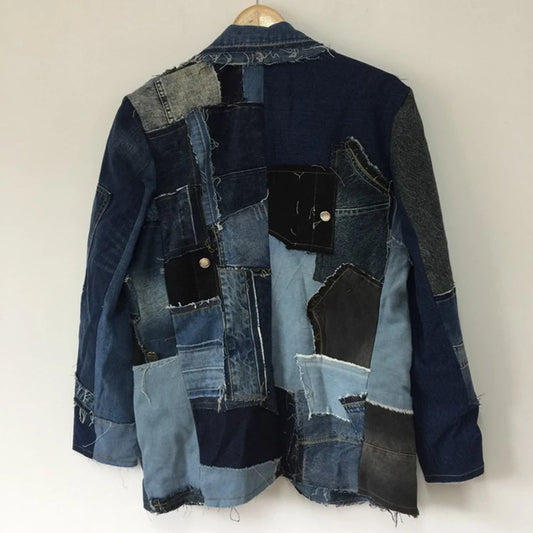 PFHQ Autumn Men's Splicing Deconstructed Heavy Industry Suit Denim Jackets Tide Streetwear Motorcycle Creativity Coat 21Z1428