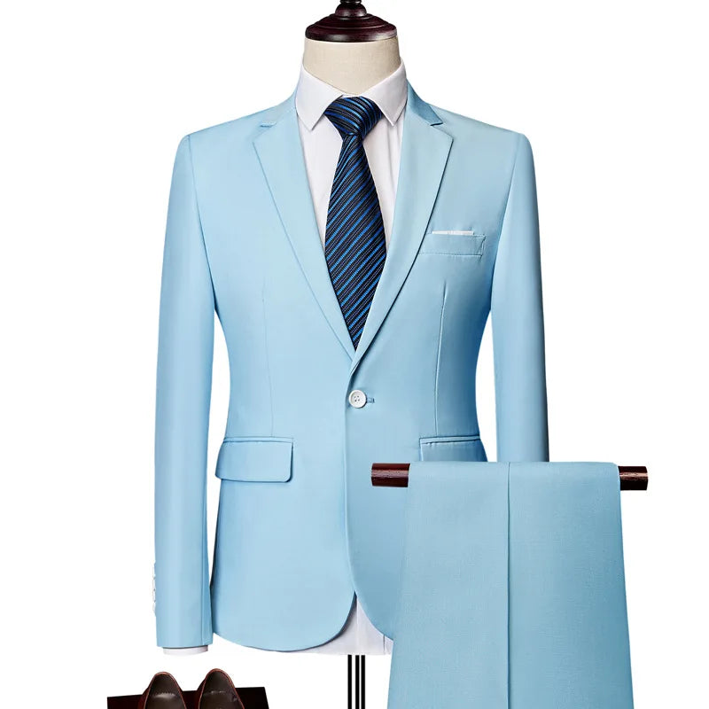 H44 Fashionable Temperament Formal Business Casual Suit Suit Two Piece Wedding Dress Office Men