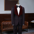 Classic Shawl Lapel High Quality Men Suit Chic Single Button Handsome Gentleman Business Casual Male Outfit Two Piece Set