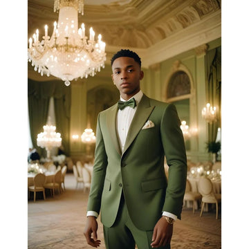 Single Breasted Slim Fit 2 Pieces Jacket Pants Wedding Groom Tuxedo Formal Occasion Men Blazer Set Customized