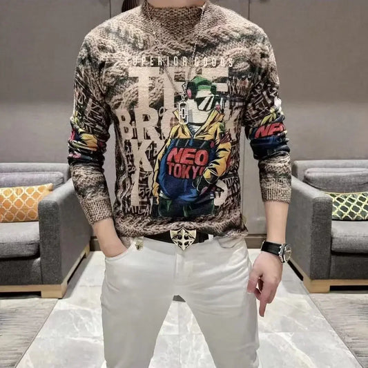 Winter Men's Pullover Crewneck Round Neck Male Sweatshirt High Quality Designer Welcome Deal Funny Cheap New In Emo 90s Vintage