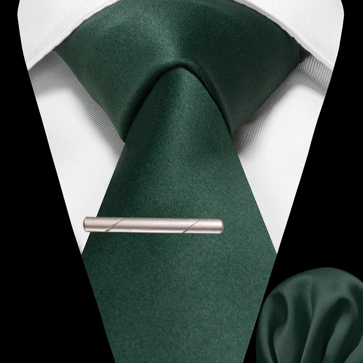 JEMYGINS Solid polyester Men Tie Handkerchief tie clip Set Blue Pink Mint Green Necktie for Wedding Party Business Accessories