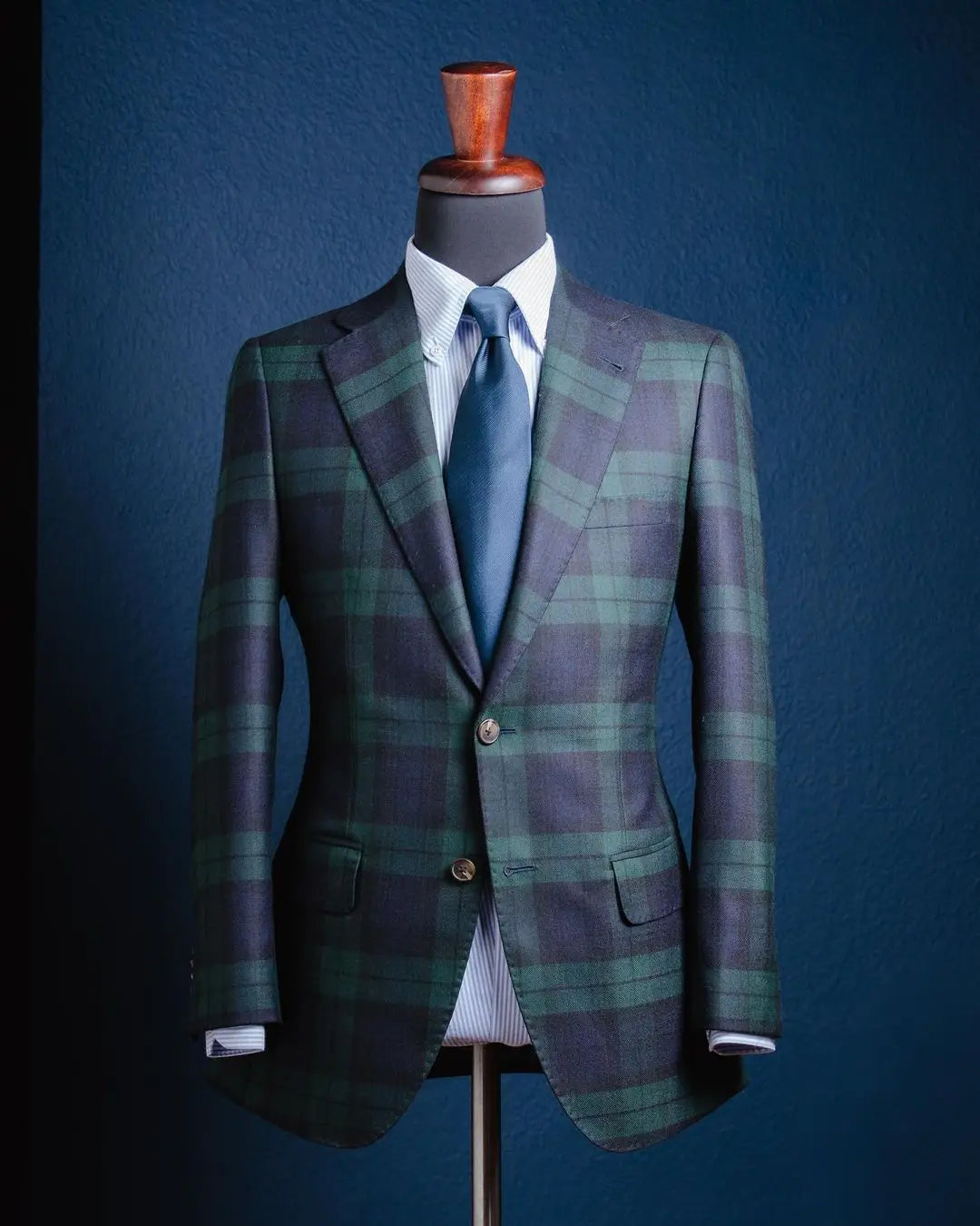 Elegant Men Suit Tailor-Made 2 Pieces Blazer Pants Plaid Single Breasted Fit Slim Formal Business Causal Party Host Customized