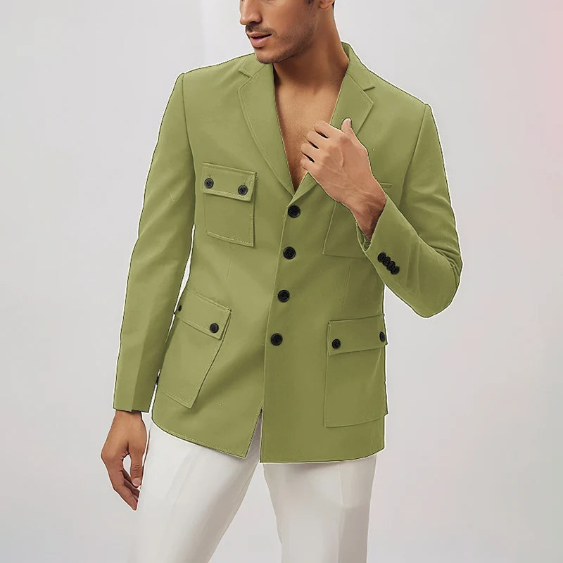 2025 New Style Stylish Men's Suit 2 Pieces Jacket Pants Casual Travel Commute Work Office Male Suits Set