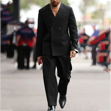Simple Fashion Men's Suit Double Breasted Wedding Groom Tuxedo Custom Gentleman High Quality Business Formal Set Two Pieces