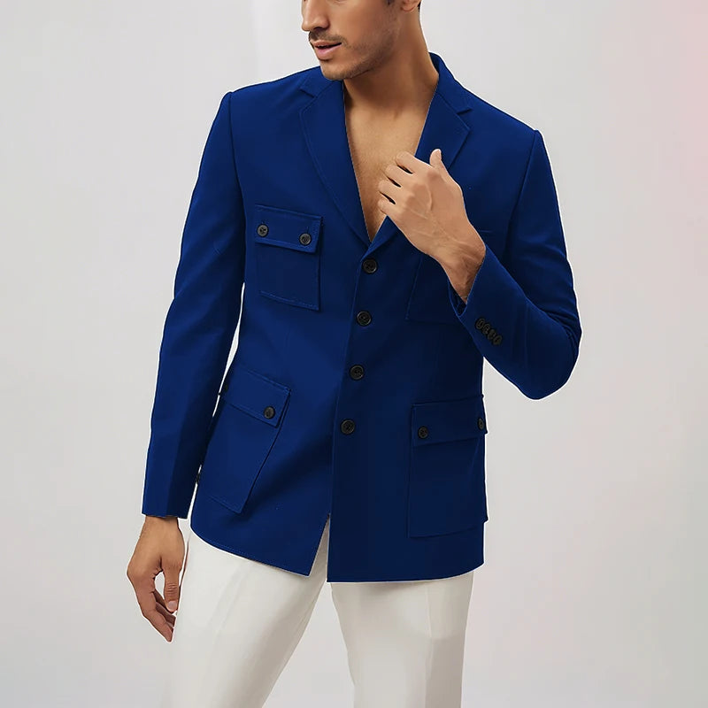 2025 New Style Stylish Men's Suit 2 Pieces Jacket Pants Casual Travel Commute Work Office Male Suits Set